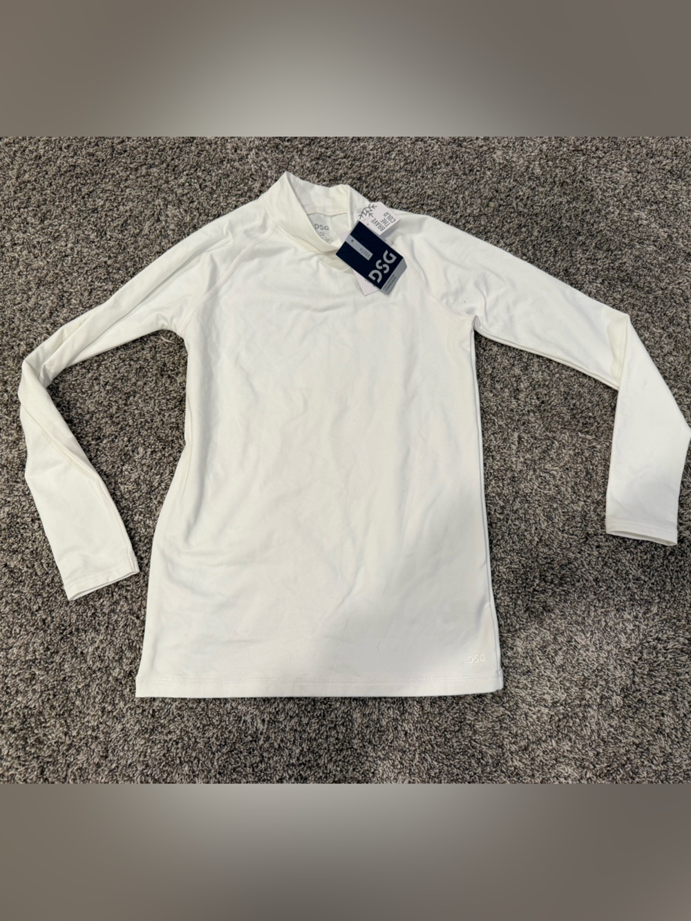 DSG Kids White Long-Sleeve Performance Tee